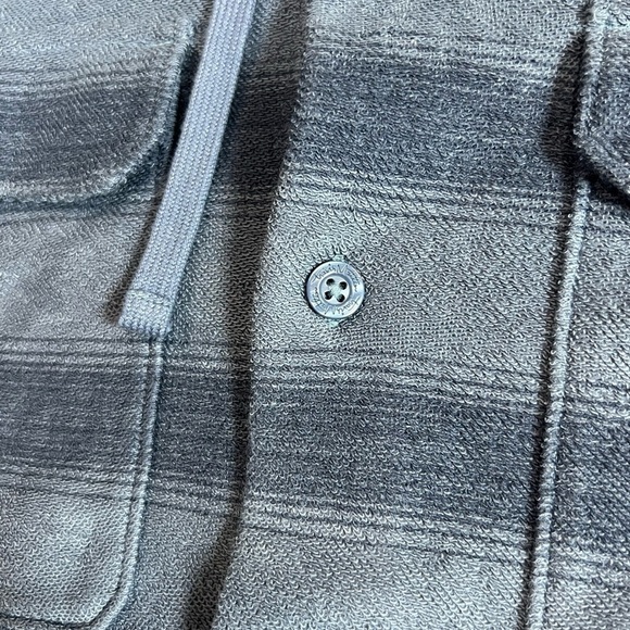 Travis Mathew Size Small Cotton Blend Hooded Blue Button Front Sweater Golf EUC - Picture 7 of 12